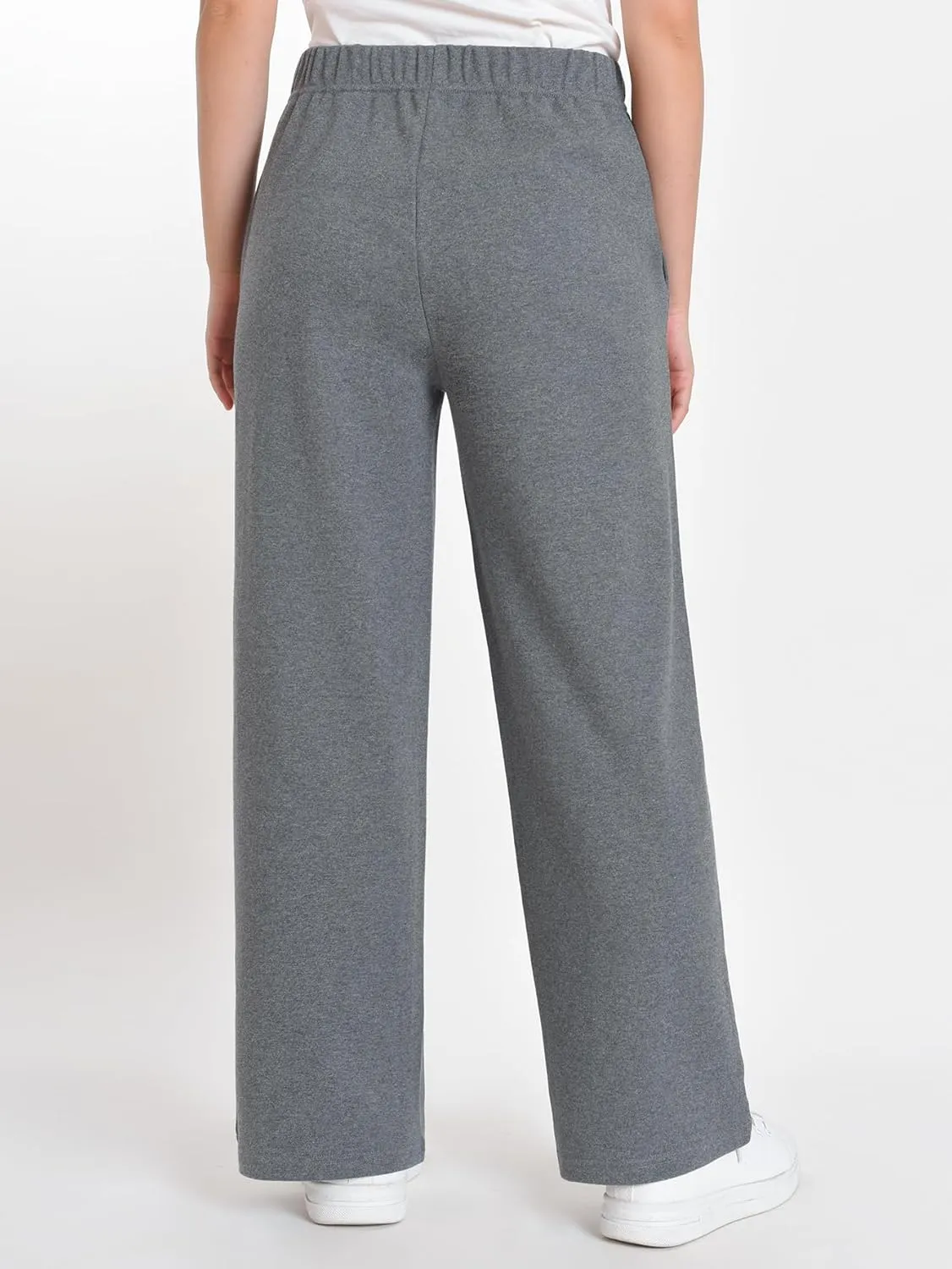 Weintee Women's Petite Wide Leg Knit Pants with Pockets