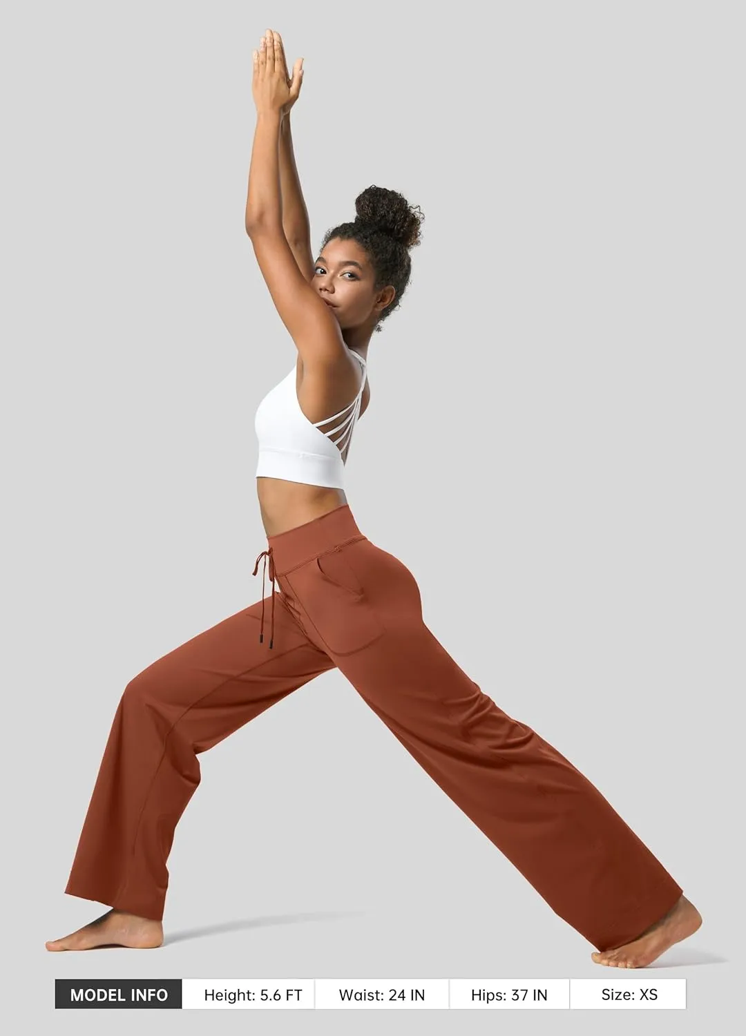 Willit Women's Wide Leg Pants Yoga Pants with Pockets High Waist Stretch Casual Lounge Comfy Pants 29" 31"