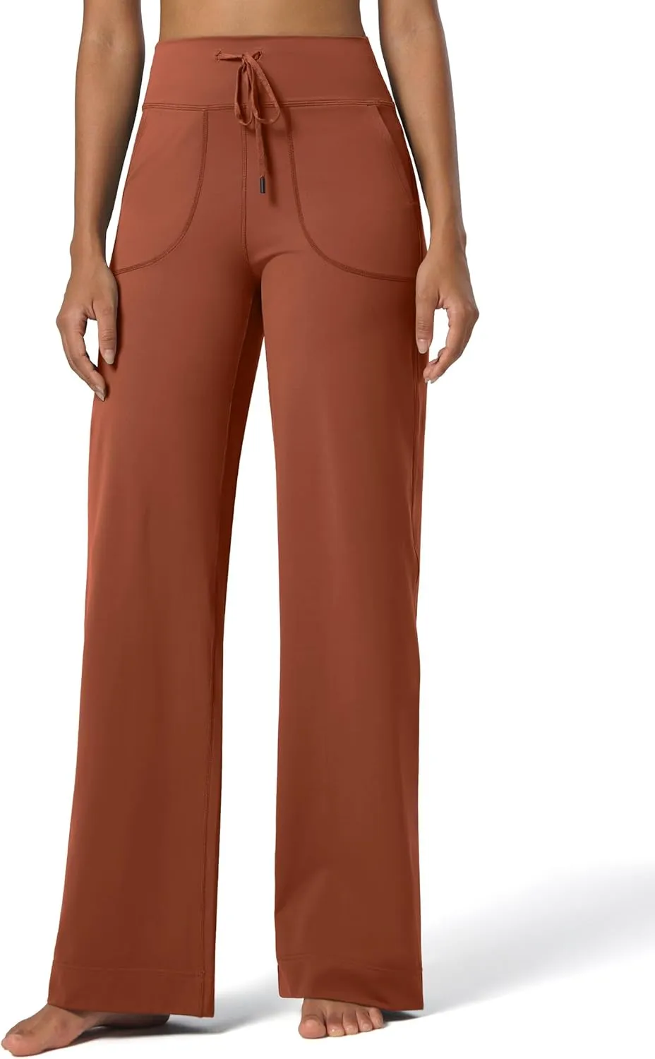 Willit Women's Wide Leg Pants Yoga Pants with Pockets High Waist Stretch Casual Lounge Comfy Pants 29" 31"