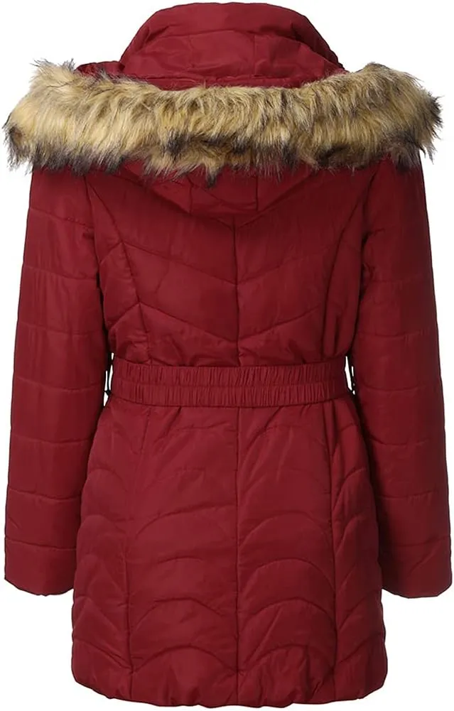 Winter Plus Size Loose Cotton Padded Jacket Long Coat Women Thick Warm Fur Collar Hooded Parka