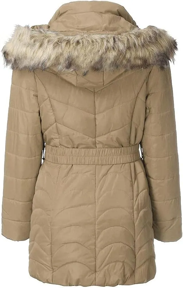 Winter Plus Size Loose Cotton Padded Jacket Long Coat Women Thick Warm Fur Collar Hooded Parka