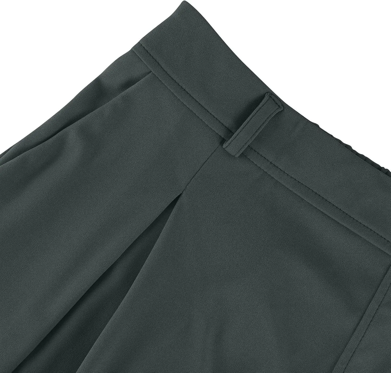 Women's Chiffon Flowy Pleated Wide Leg Pants High Waisted Dressy Trousers with Pockets