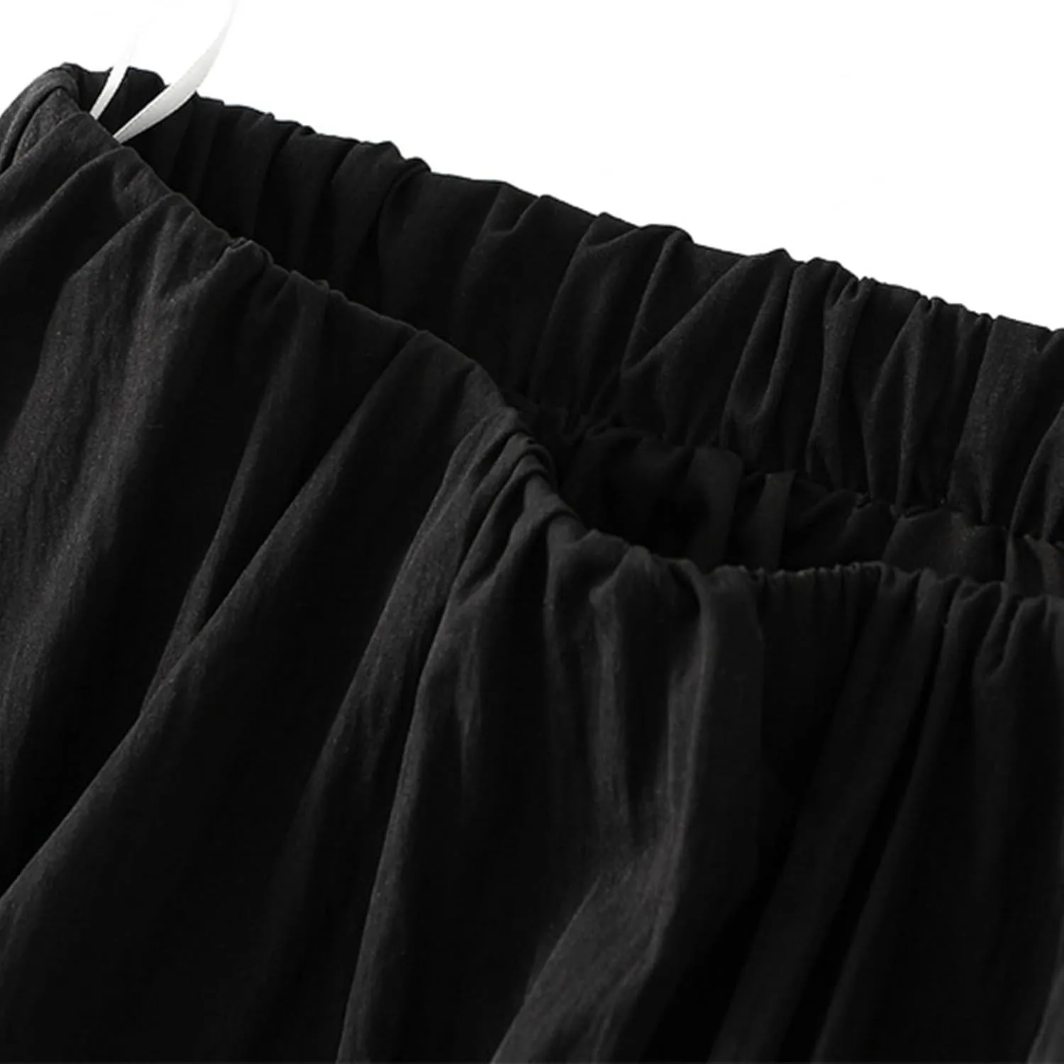 Women's High Waist Flared Skirt Casual Pleated Swing Midi Skirt Vintage Plain A-line Long Skirts with Pockets