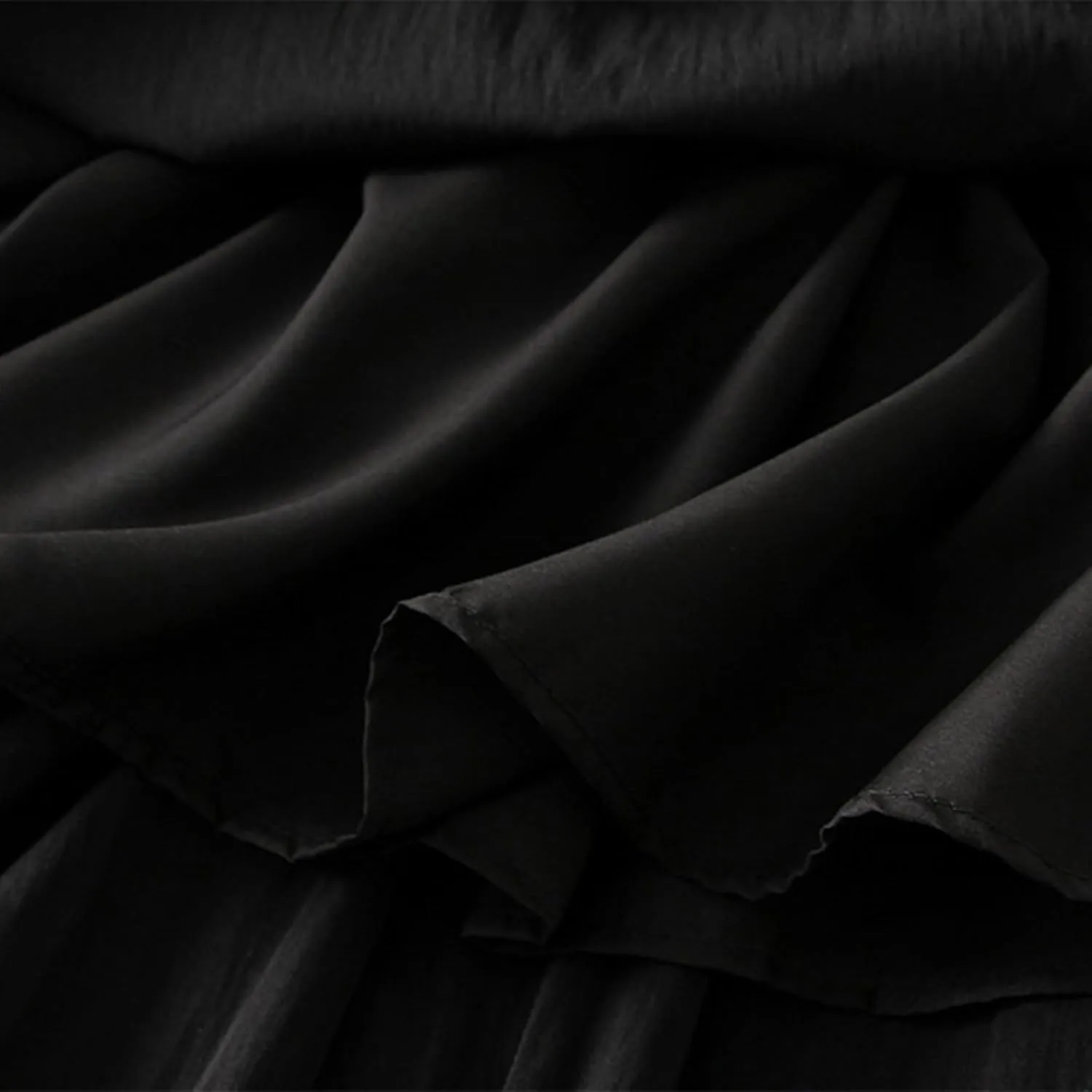 Women's High Waist Flared Skirt Casual Pleated Swing Midi Skirt Vintage Plain A-line Long Skirts with Pockets