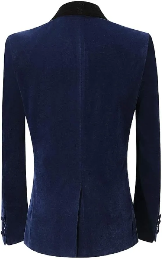 Women's Velvet Pant Suits Set Ladies Business Office Tuxedos Formal Work Wear