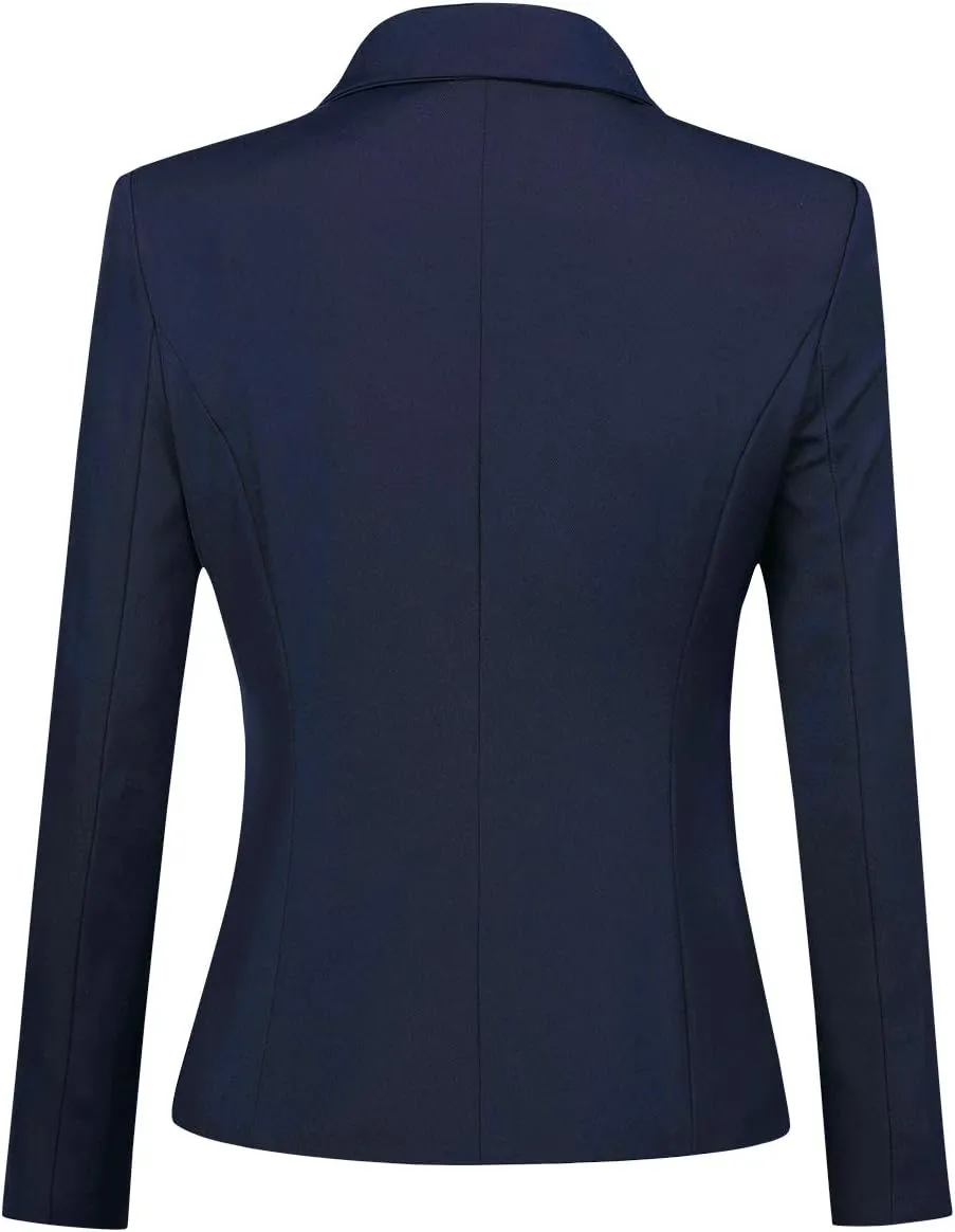 YUNCLOS Womens Formal Two Piece Office Lady Suit Set Work Blazer Jacket Pant